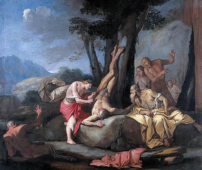 CARPIONI, Giulio Giulio Apollo and Marsyas oil painting picture
